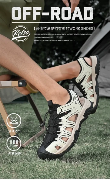 Erkek Plaj Sandalet (Yeşil) - Resim 8