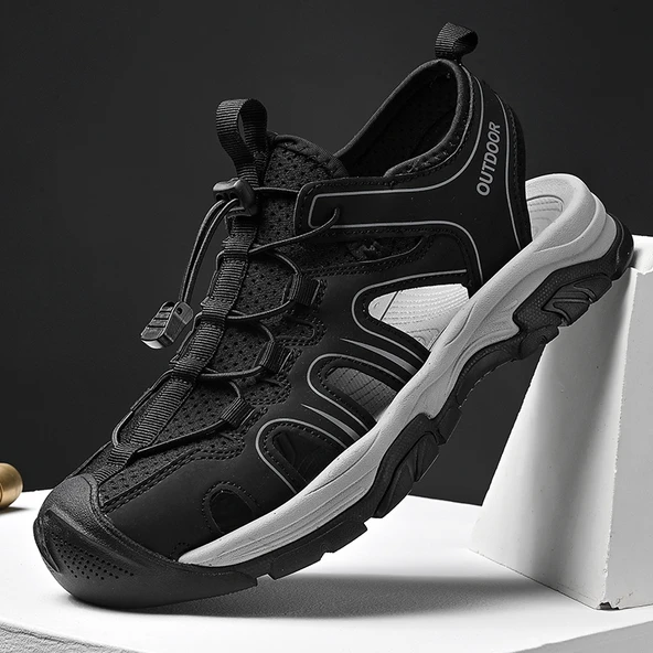 Erkek Plaj Sandalet (Yeşil) - Resim 4