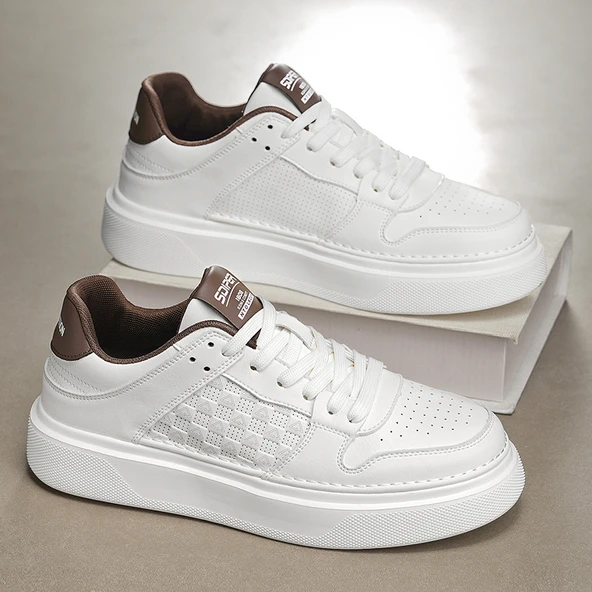 Erkek Günlük Moda Spor Ayakkabı (Bej - Yeşil-2) - Resim 7