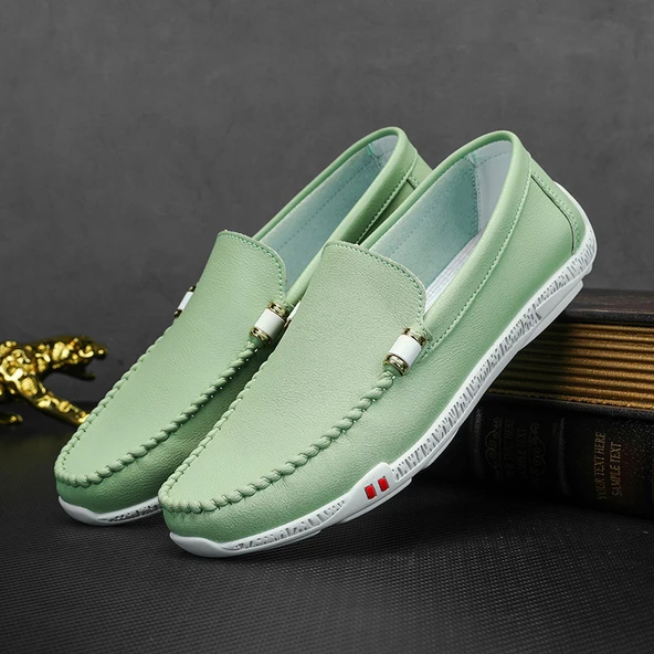 Erkek Yazlık Loafer Ayakkabı (Açık Yeşil)