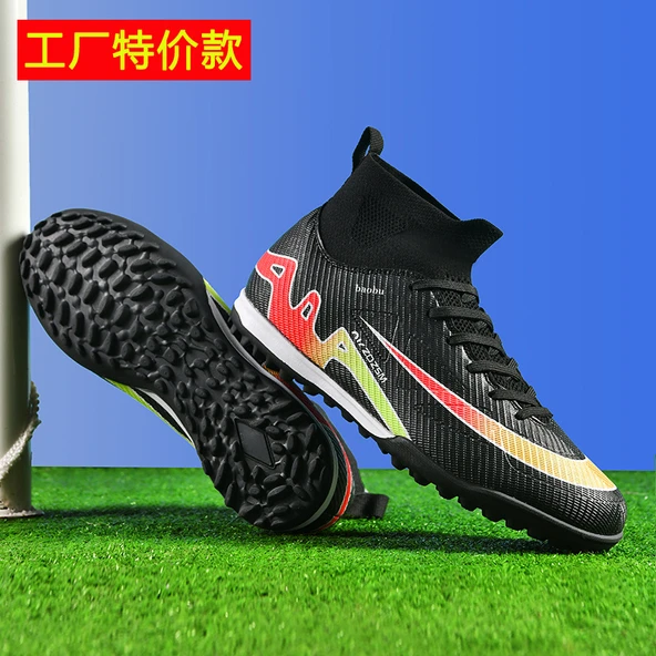 Unisex Krampon Futbol Ayakkabısı (Siyah - Kırmızı)