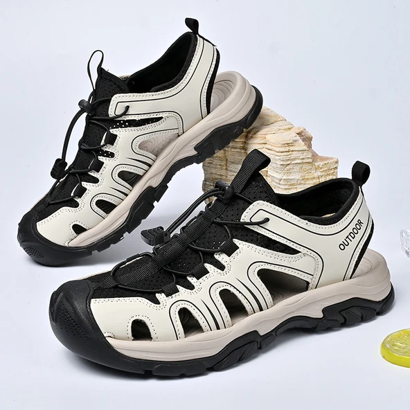 Erkek Plaj Sandalet (Yeşil) - Resim 5