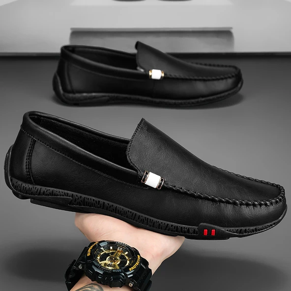 Erkek Yazlık Loafer Ayakkabı (Beyaz) - 6
