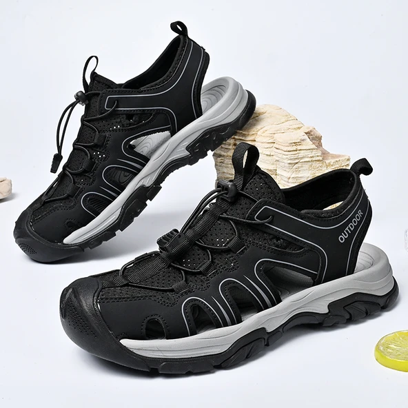 Erkek Plaj Sandalet (Yeşil) - Resim 7