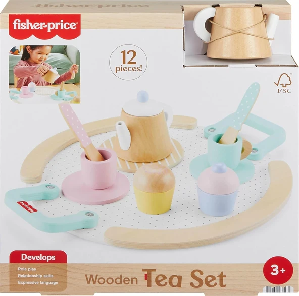 Fisher-Price® Ahşap Çay Seti, 3Y+, Hxt82 - Resim 6