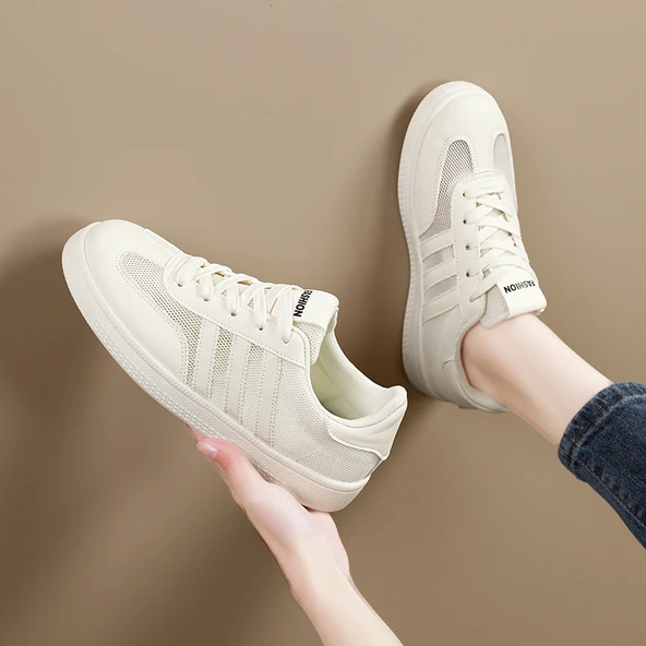 Kadın Günlük File Ayakkabı (Tamamen Siyah-2) - Resim 8