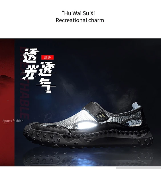 Erkek Yazlık File Ayakkabı (Kahverengi) - Resim 11