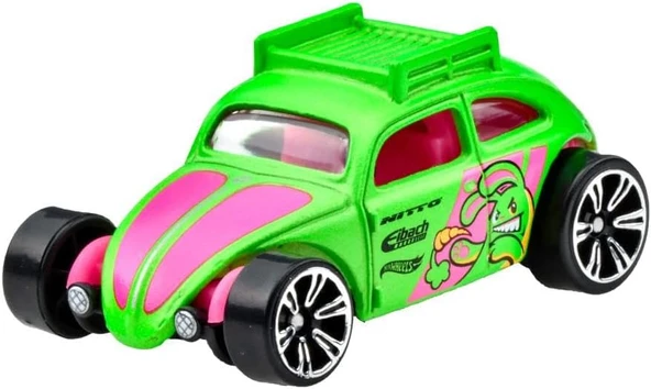 Hot Wheels Neon Yarışçılar Hlh72 - Custom Volkswagen Beetle Jby93 - Resim 2