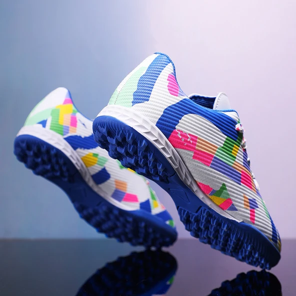 Unisex Kamuflaj Desenli Krampon - Halı Saha Ayakkabısı (Ay Işığı-4) - Resim 7