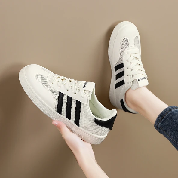 Kadın Günlük File Ayakkabı (Tamamen Siyah-2) - Resim 7