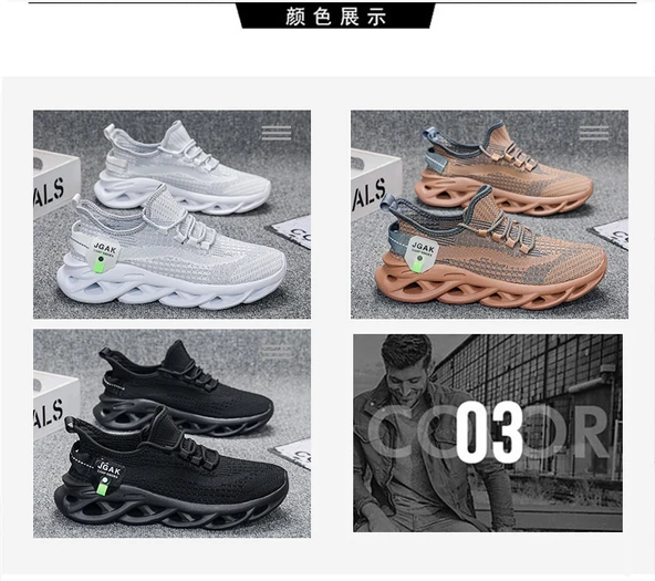 Erkek Nefes Alabilir Fileli Spor Ayakkabı (Haki) - Resim 10