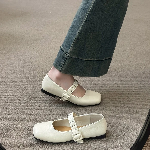 Kadın Loafer Ayakkabı (Bej)