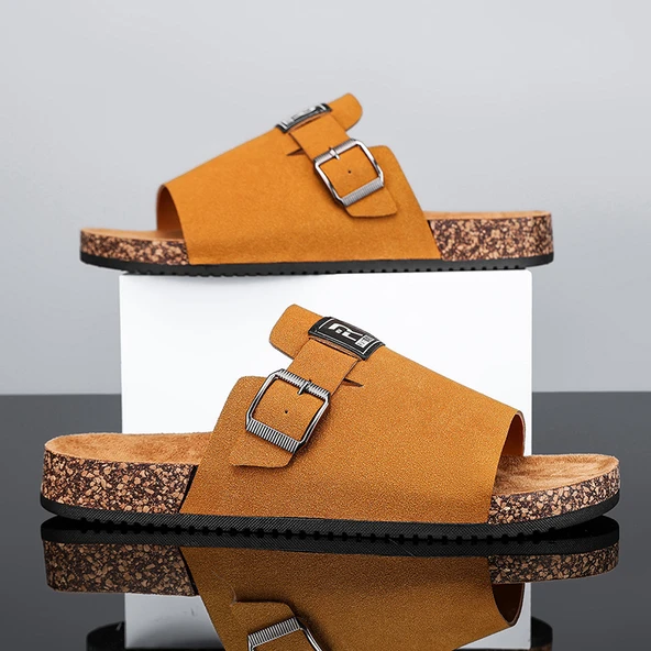 Erkek Terlik Sandalet (Sarı) - Resim 4