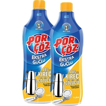 Porçöz Pas Ve Kireç Sökücü 1000 ml X 2 Adet