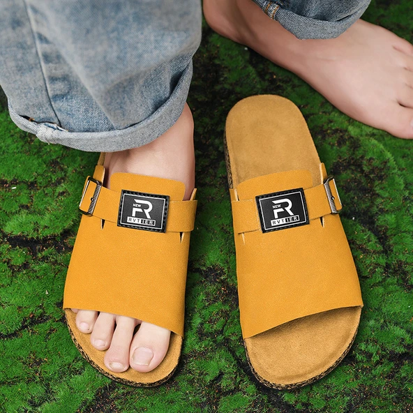 Erkek Terlik Sandalet (Sarı) - Resim 5