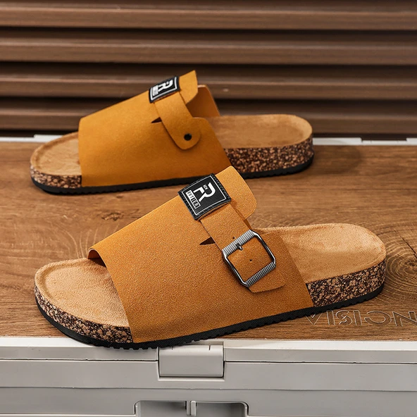 Erkek Terlik Sandalet (Sarı) - Resim 10