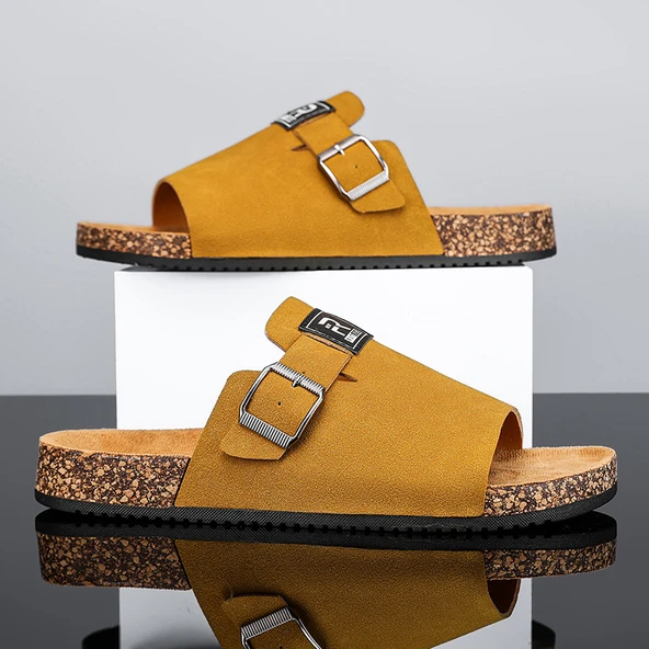 Erkek Terlik Sandalet (Sarı) - Resim 2