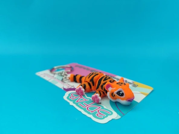 Sevimli Kaplan Anahtarlık - 3D Baskı Özel Tasarım