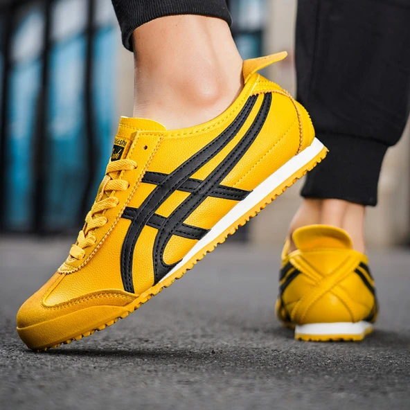 Unisex Günlük Spor Ayakkabı (Siyah - Sarı) - Resim 6