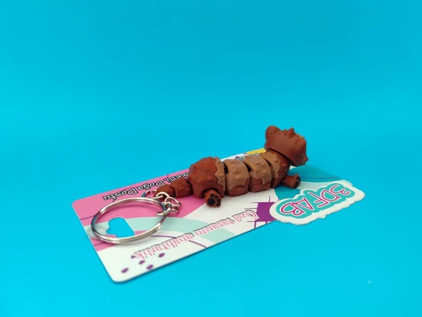 Sevimli Gelincik Anahtarlık - 3D Baskı Özel Tasarım - 3