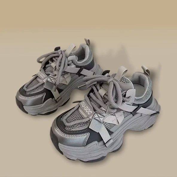 Kadın Platform Spor Ayakkabı (Siyah) - Resim 2