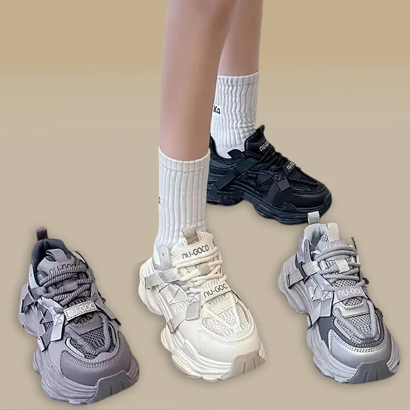 Kadın Platform Spor Ayakkabı (Siyah) - Resim 7