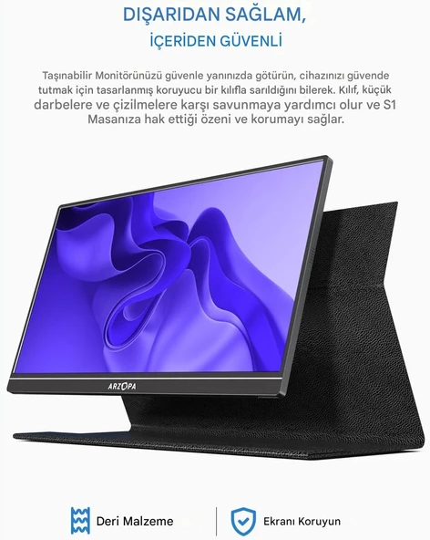 Arzopa S1 Table 15.6" Full HD 60Hz IPS Ultra İnce Taşınabilir Monitör - 4
