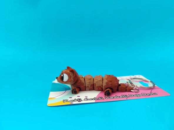 Sevimli Gelincik Anahtarlık - 3D Baskı Özel Tasarım - 2