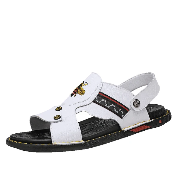 Erkek Deri Sandalet (Siyah) - Resim 2