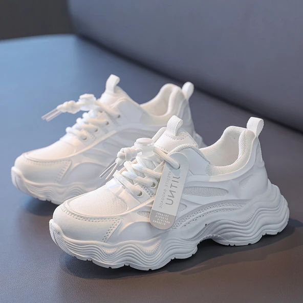 Unisex Çocuk Spor Ayakkabı (Beyaz)