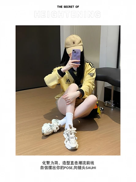 Kadın Platform Spor Ayakkabı (Siyah) - Resim 11