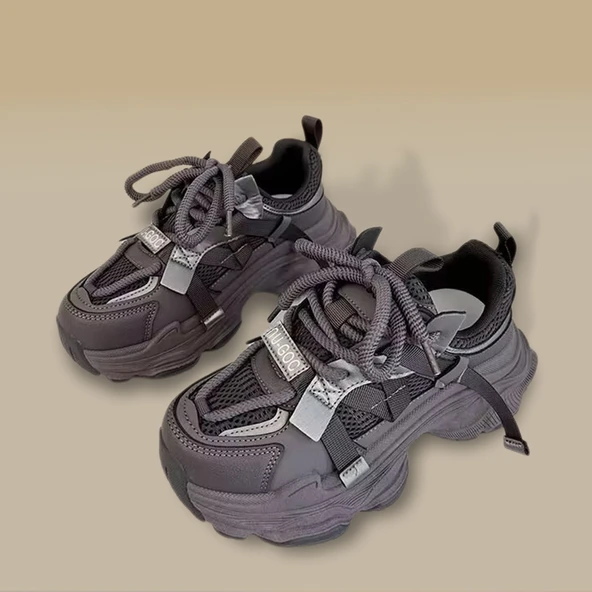 Kadın Platform Spor Ayakkabı (Siyah) - Resim 5