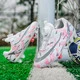 Unisex Çocuk Krampon Futbol Ayakkabısı (Beyaz - Pembe)