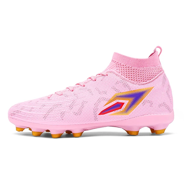 Unisex Yüksek Topuklu TF Futbol Ayakkabısı (Kiraz Pembesi)