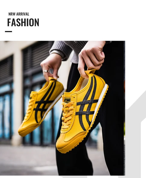 Unisex Günlük Spor Ayakkabı (Siyah - Sarı) - Resim 7