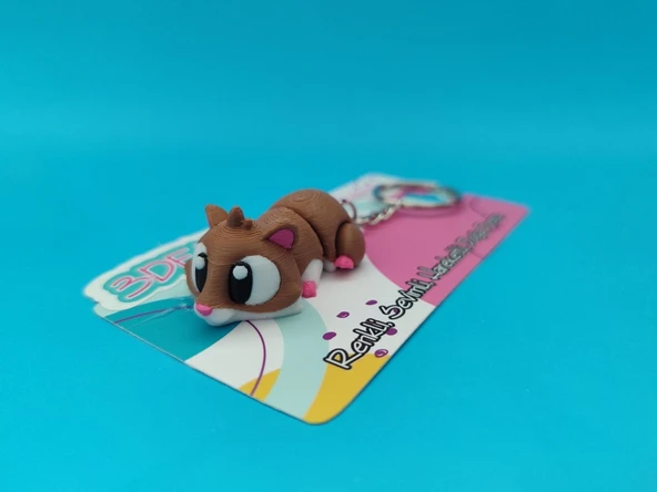 Sevimli Hamster Anahtarlık - 3D Baskı Özel Tasarım