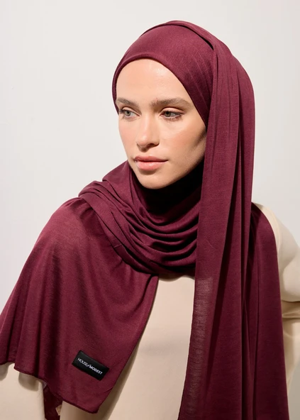 Tesettür Şal - Mürdüm ürün görseli 1