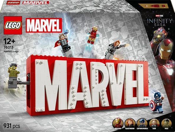 Lego Marvel: Marvel Logosu Ve Minifigürleri 76313 - Süper Kahraman Sevenler Için Avengers Karakterle - Resim 4