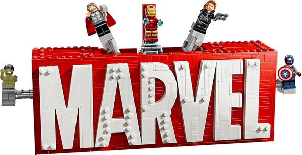Lego Marvel: Marvel Logosu Ve Minifigürleri 76313 - Süper Kahraman Sevenler Için Avengers Karakterle - Resim 3