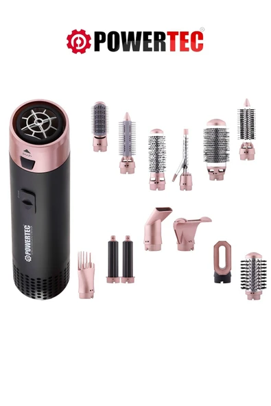 Powertec Tr-6666 Ionic Series Multi-Styler Saç Şekillendirici & Saç Kurutma Seti 13in1 Profesyonel Set - Resim 10