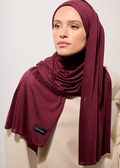 Tesettür Şal - Mürdüm - Resim 2