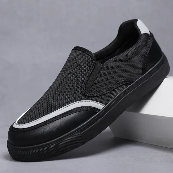 Erkek Günlük Slip-On Ayakkabı (Siyah)
