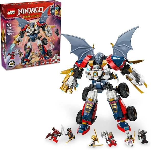 Lego Ninjago Zane’In Ultra Kombo Mech’I 71834-9 Yaş Ve Üzeri Çocuklar Için Araba, Jet Ve Ejderha İçe ürün görseli 1