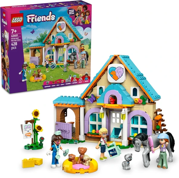 Lego Friends At Ve Evcil Hayvan Veteriner Kliniği 42651-7 Yaş Ve Üzeri Kız Ve Erkek Çocuklar Için Mi ürün görseli 1