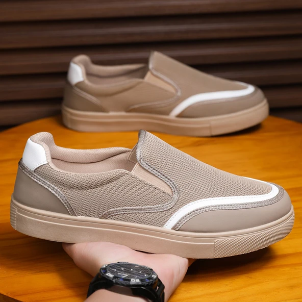Erkek Günlük Slip-On Ayakkabı (Haki)