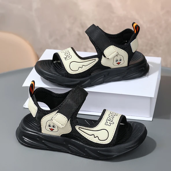 Unisex Çocuk Yazlık Sandalet (Siyah Pirinç)