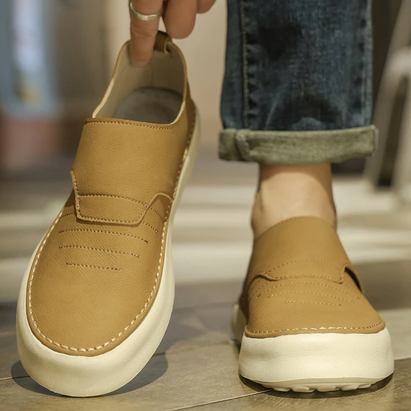 Erkek Günlük Slip-On Kaykay Ayakkabısı (Bej) - 7