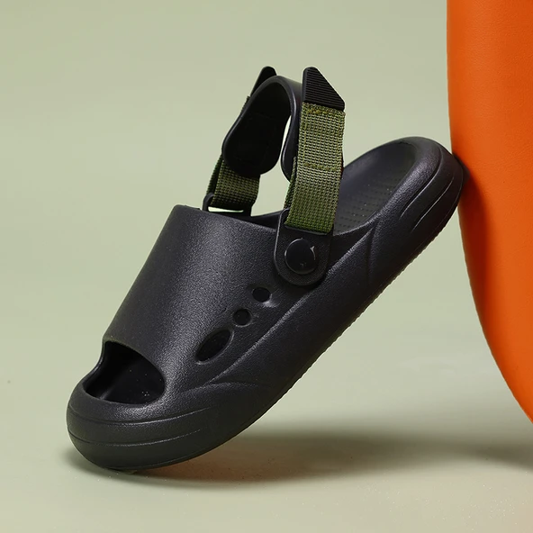 Unisex Çocuk EVA Sandalet (Siyah)