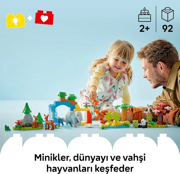 Lego Duplo Kasabası 3’Ü 1 Arada Vahşi Hayvan Aileleri 10446-2 Yaş Ve Üzeri Çocuklar Için Eğitici Ve - Resim 6