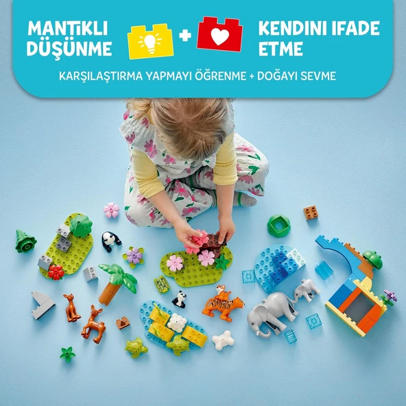 Lego Duplo Kasabası 3’Ü 1 Arada Vahşi Hayvan Aileleri 10446-2 Yaş Ve Üzeri Çocuklar Için Eğitici Ve - Resim 7